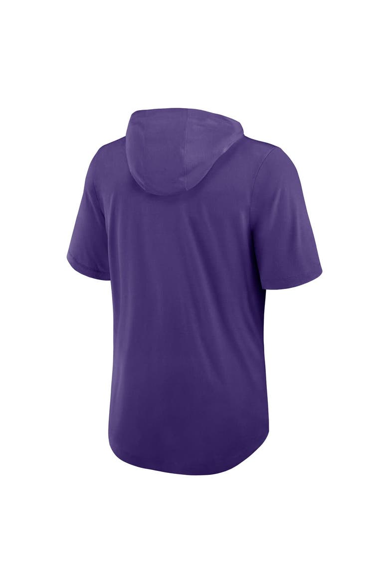 Men's Nike Purple Minnesota Vikings Lockup Tri-Blend Hoodie T-Shirt, Alternate, color, Purple