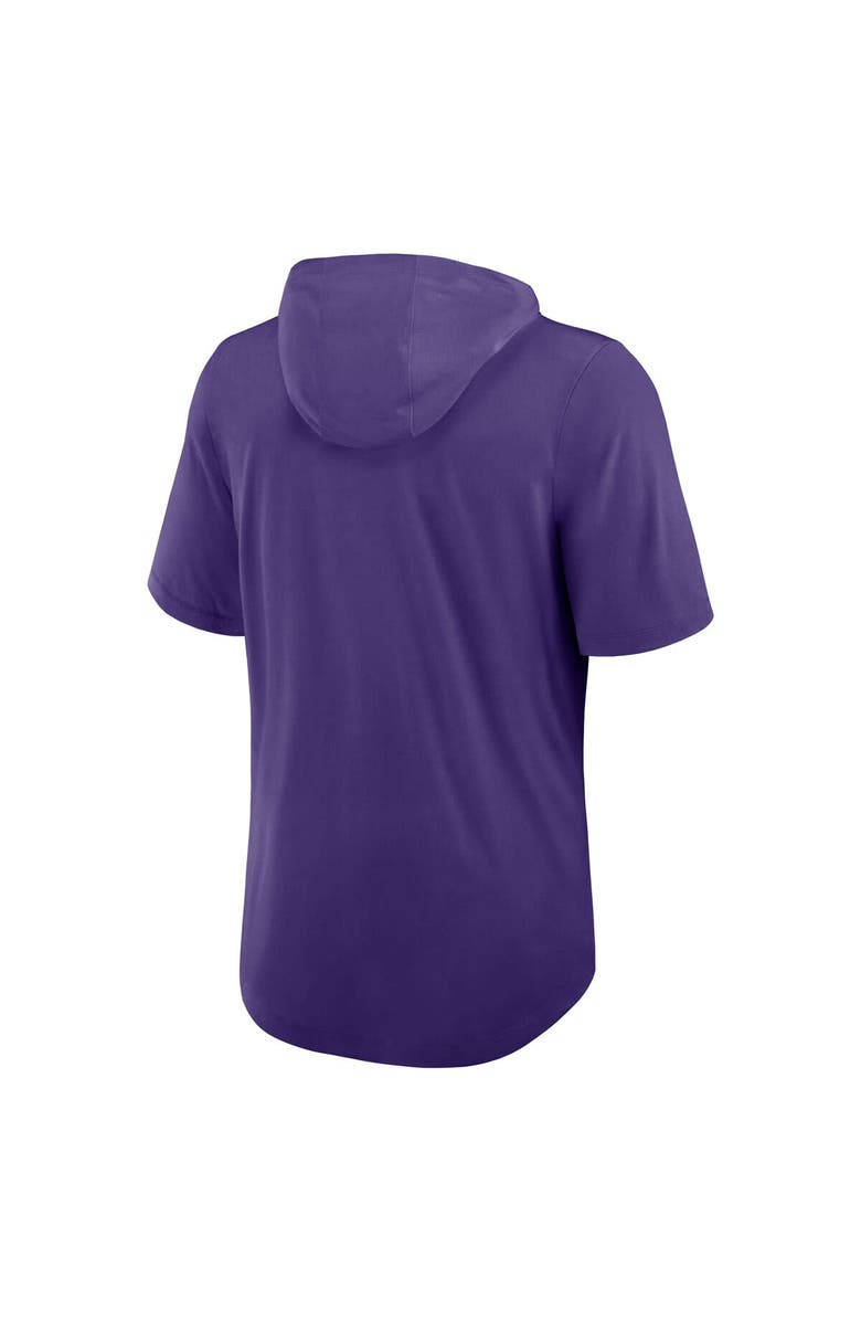 Nike Men's Nike Purple Minnesota Vikings Lockup Tri-Blend Hoodie T-Shirt, Alternate, color, Purple