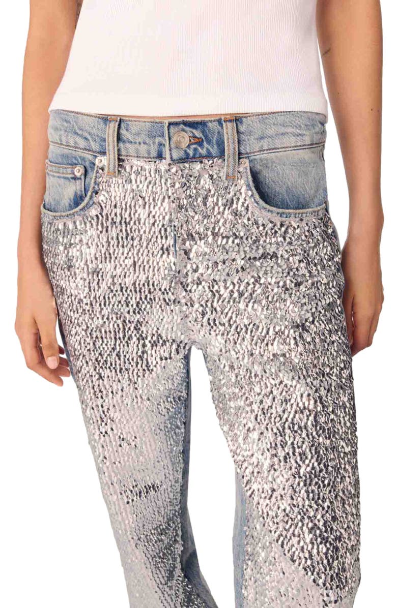 Sequinned jeans