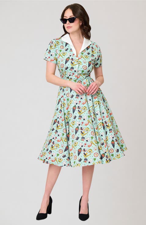 1950s Collared Shirt Dress