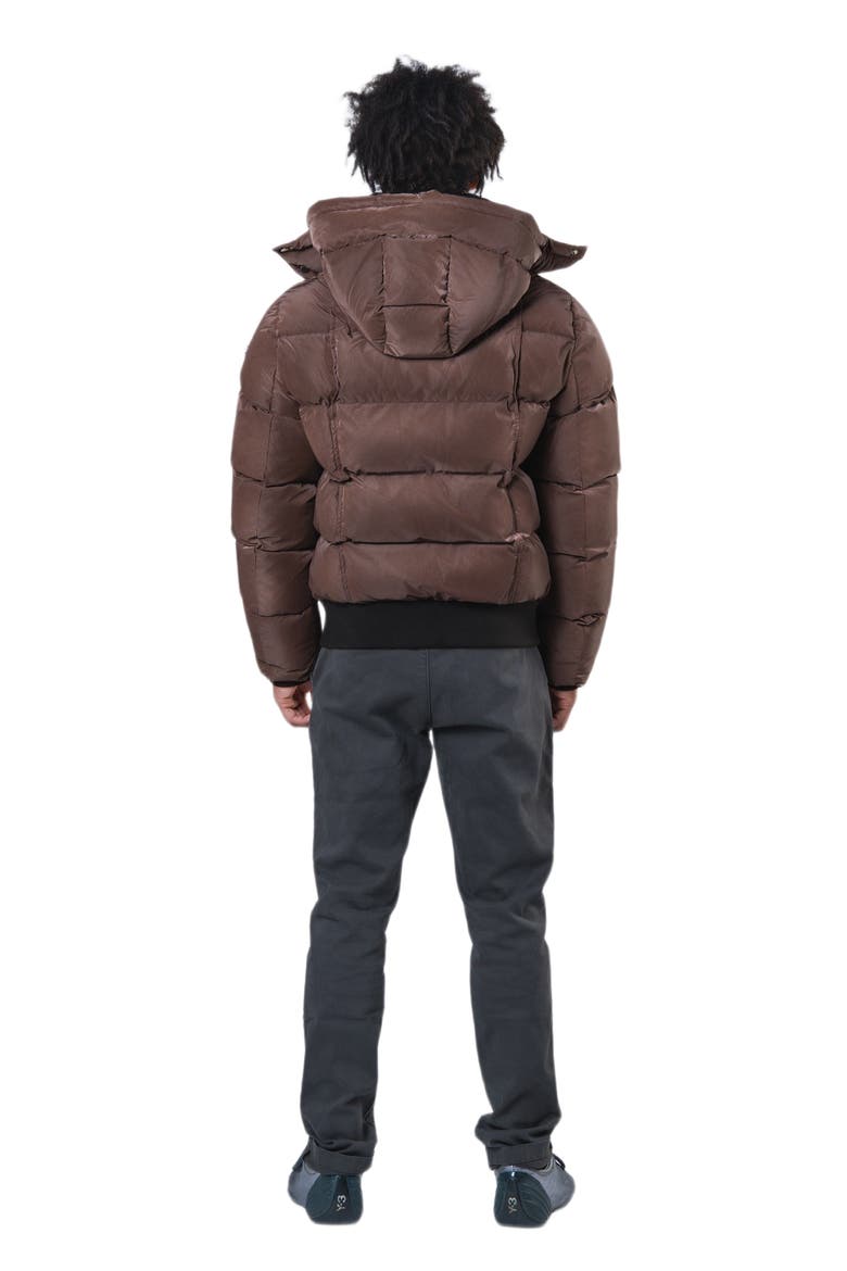 Men's Woody Bomber Quilted Coat, Alternate, color, MOCHA DIAMOND