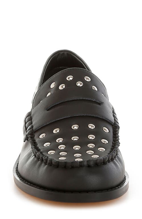 Rag & Co Oglavia Stud Penny Loafer In Black