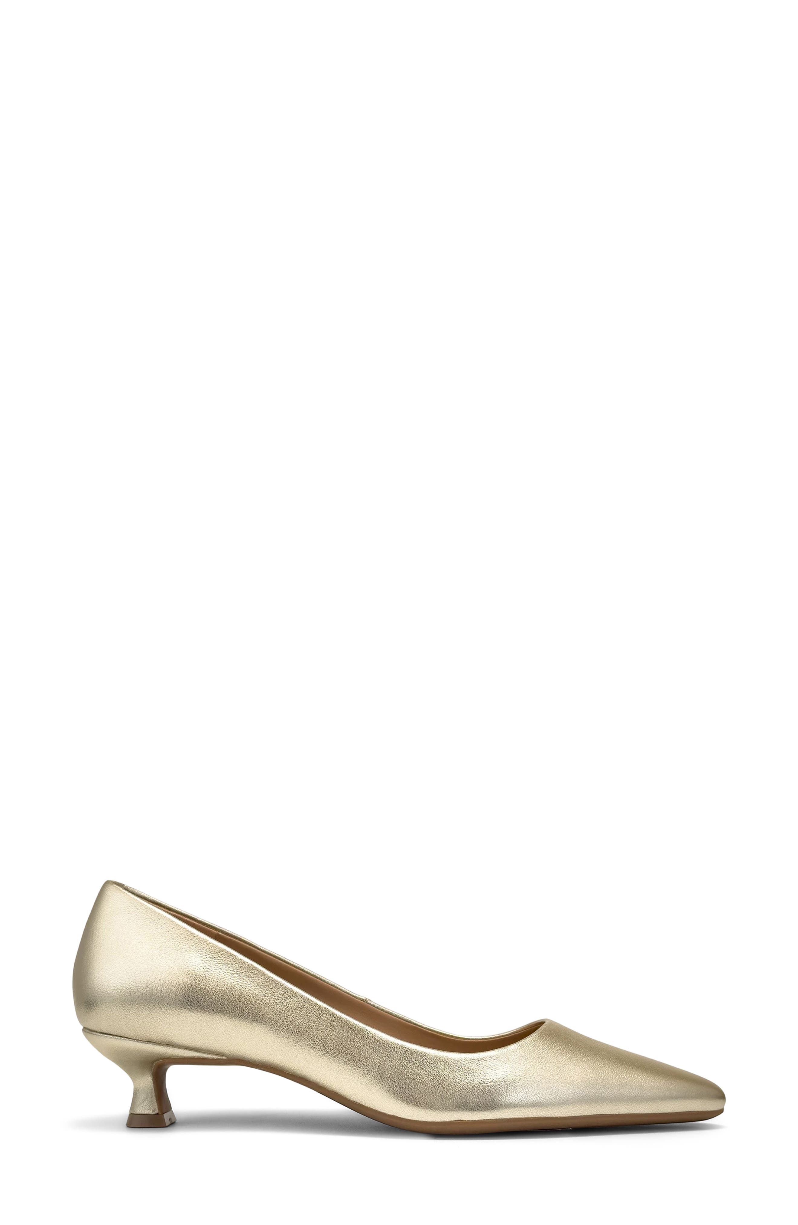 Rana Kitten Heel Pump, Alternate, color, SOFT GOLD