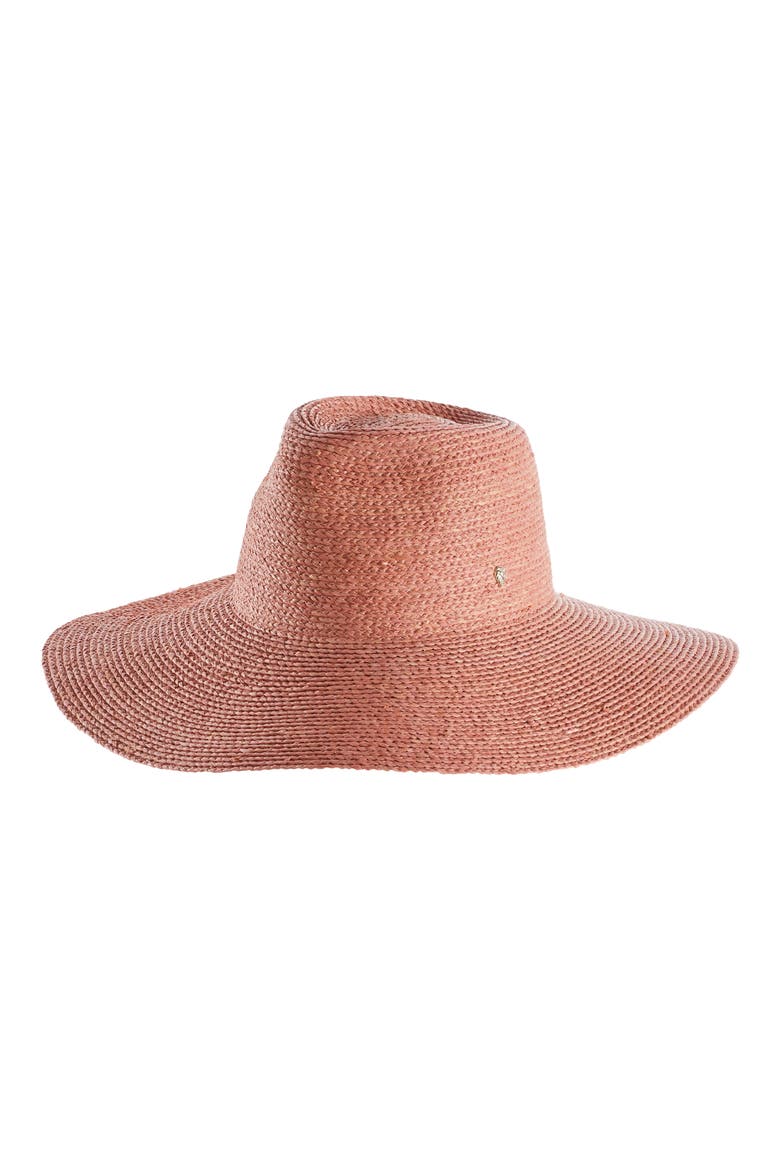 Maiya Wide Brim Raffia Hat, Main, color, PEONY