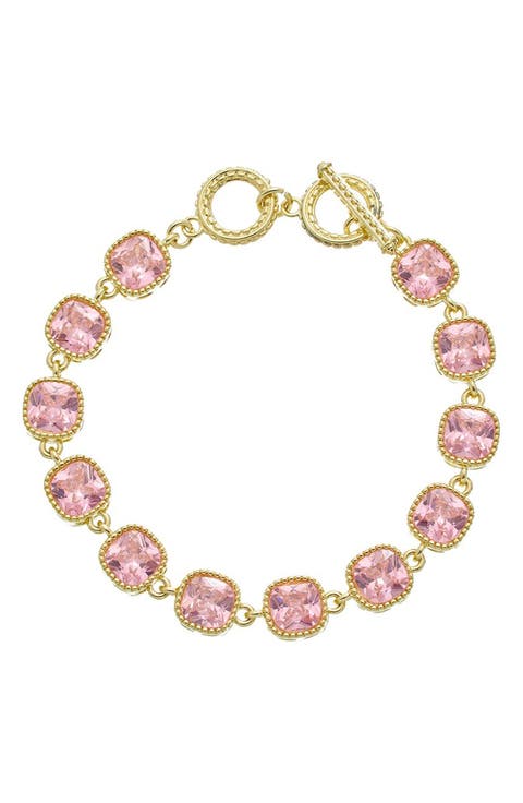 Topaz Bezel Link Bracelet