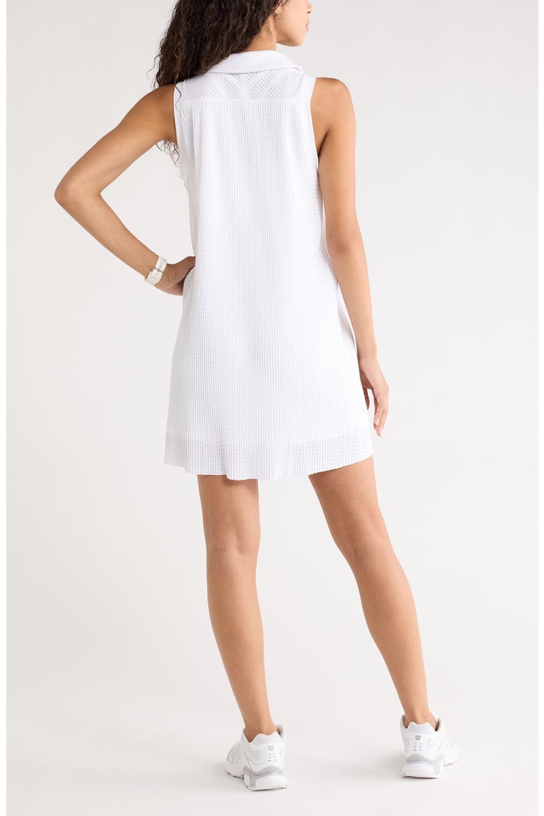 Pleated Mesh Dress, Alternate, color, WHITE