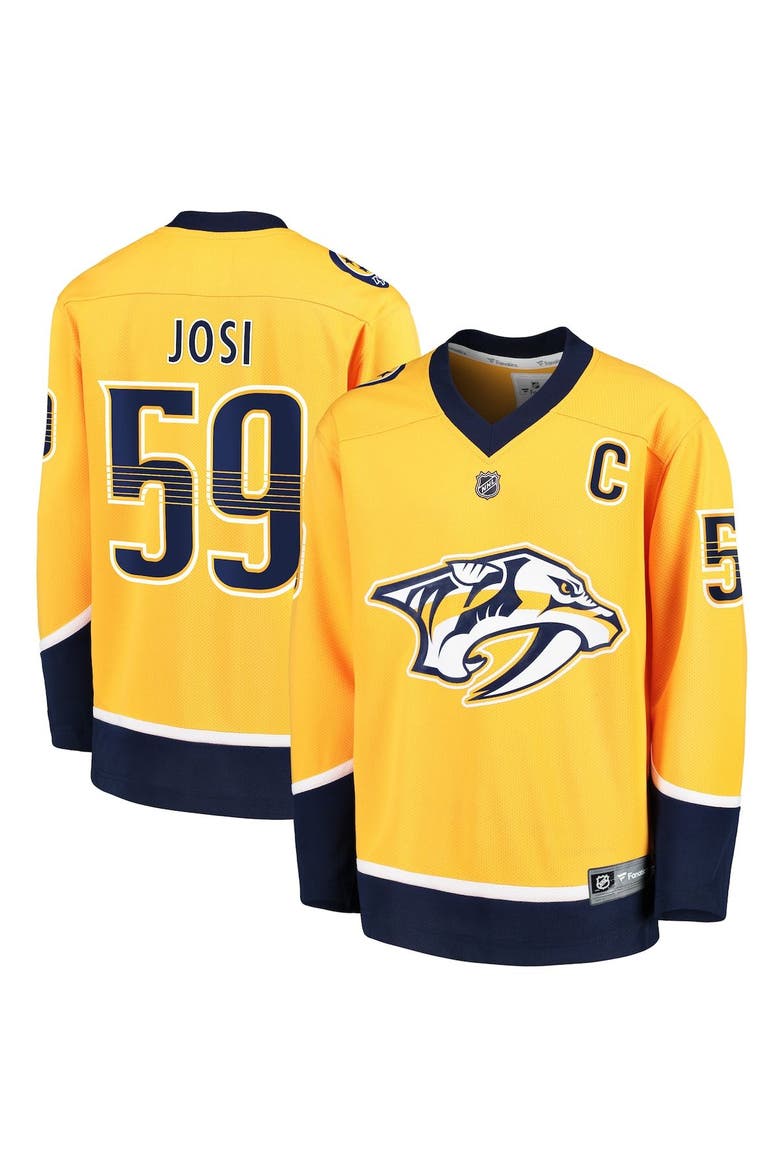 FANATICS Youth Fanatics Branded Roman Josi Gold Nashville Predators ...