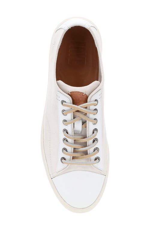 Frye Astor Cap Toe Low Top Sneaker In White