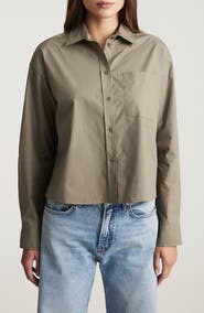 Mavi Jeans Crop Cotton Button-Up Shirt