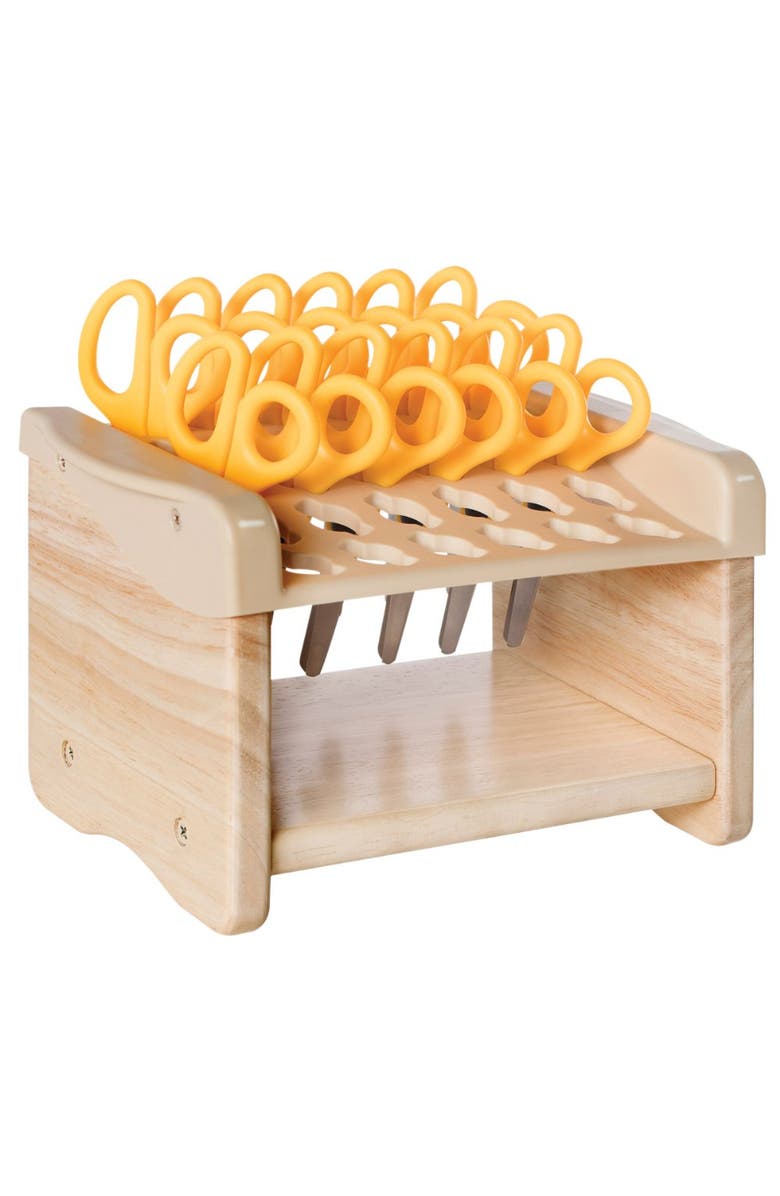 Kaplan Early Learning Company Tabletop Scissor Stand - Holds up to 30 Scissors, Main, color, Brown