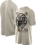 New Era Men's New Era Tan Boston Bruins Goalie Mask T-Shirt