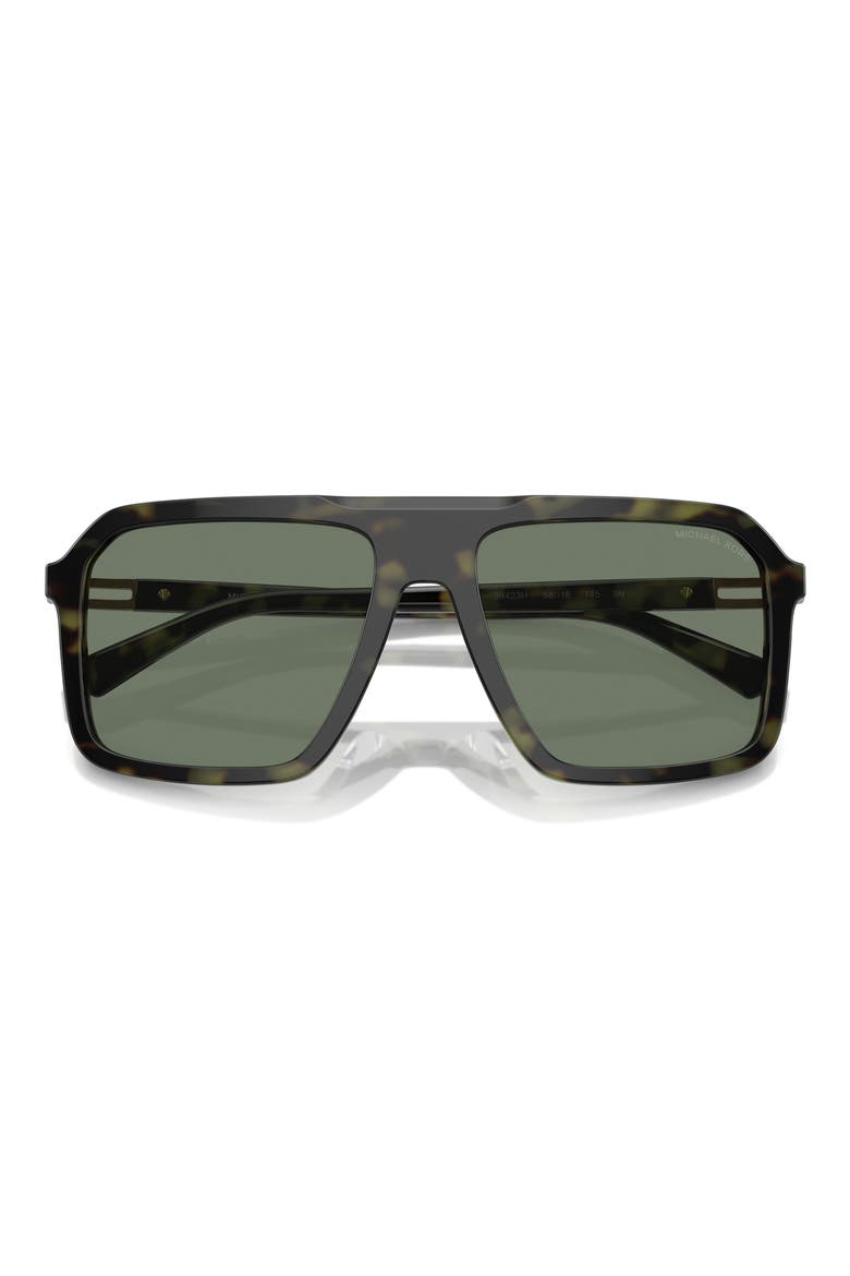 Murren 58mm Square Sunglasses, Alternate, color, OLIVE TORTOISE / OLIVE GREEN