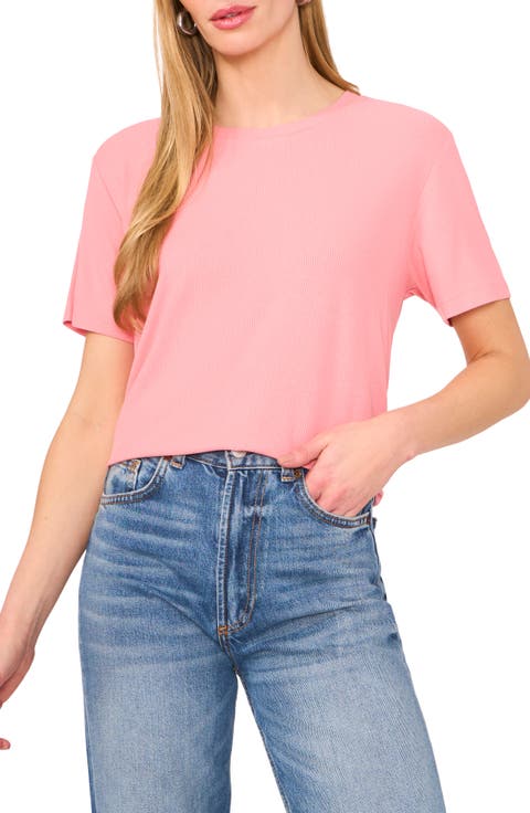 Rib Jersey Boxy Crop T-Shirt