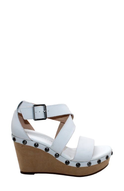 Volatile Zitola Platform Wedge Sandal In White