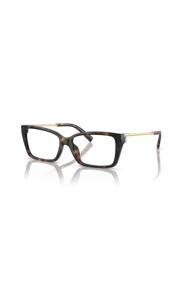 Tiffany & Co. 52mm Rectangle optical glasses, Main, color, Tortoise
