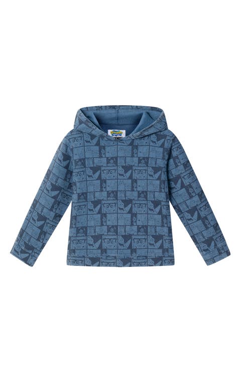 Kids' Square Print Stonewash Hoodie (Big Kid)