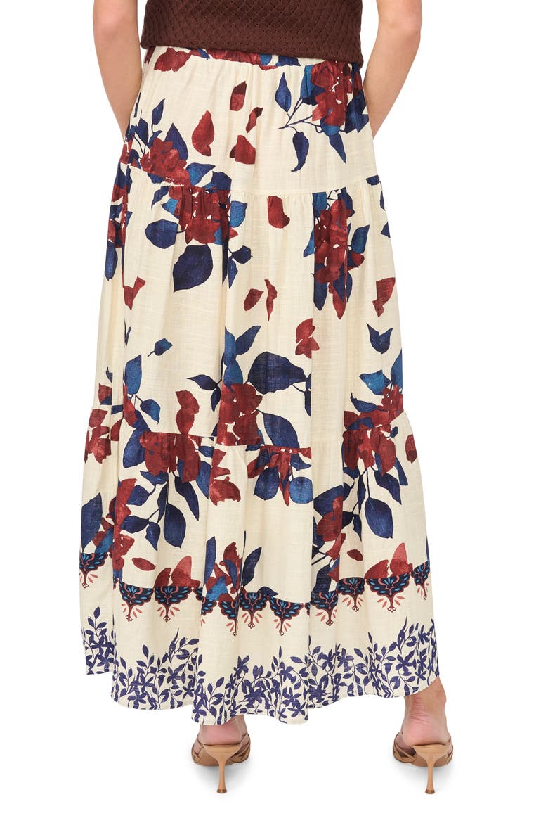Tiered Maxi Skirt, Alternate, color, RUM RAISIN