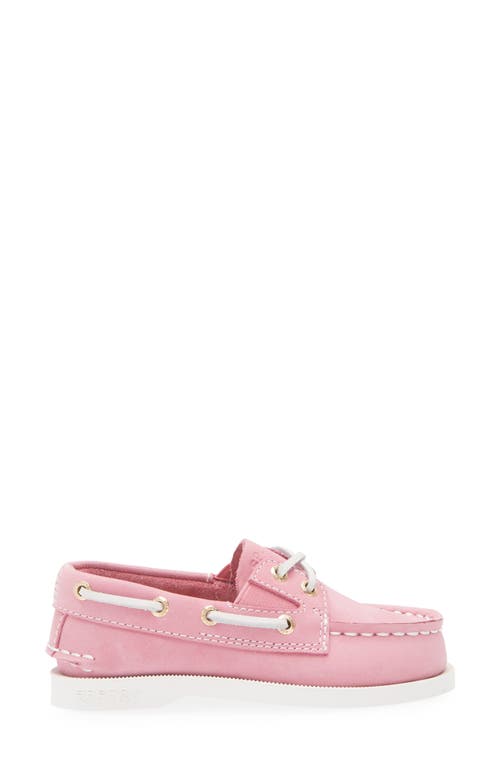 Sperry Kids' Authentic 2-eye Nubuck Boat Shoe In Medium Pink