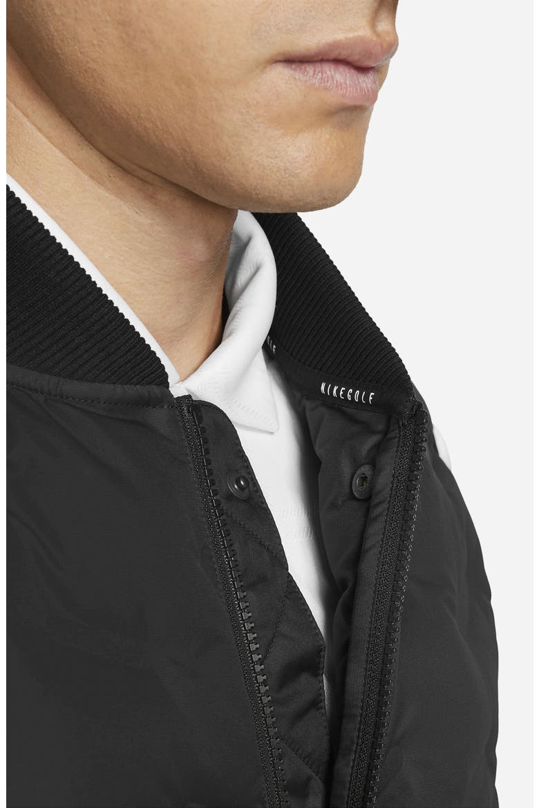 Nike Therma-FIT ADV Repel Zip Golf Vest, Alternate, color, BLACK/ BLACK/ BLACK