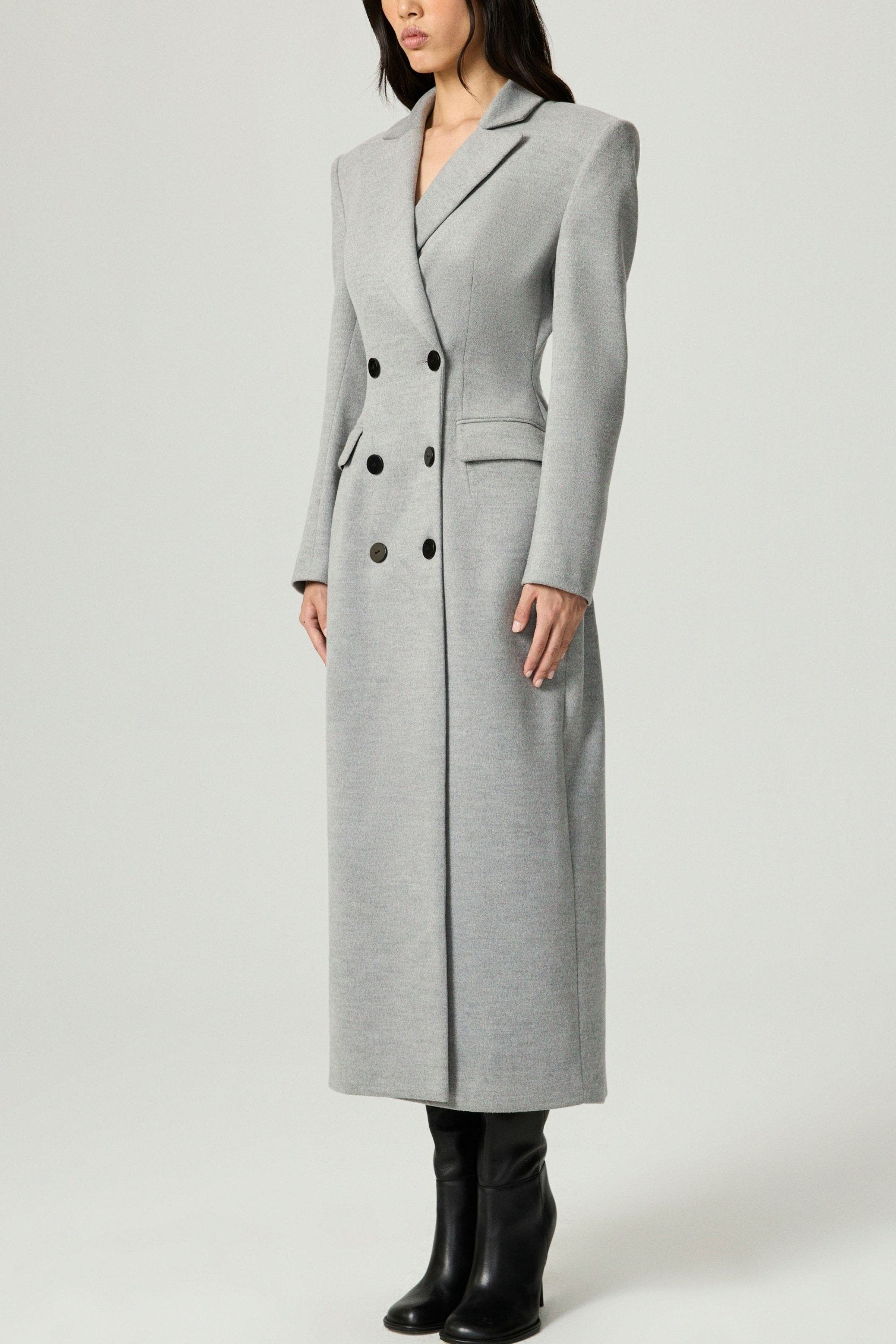 Structured Double-Breasted Maxi Coat - image 2