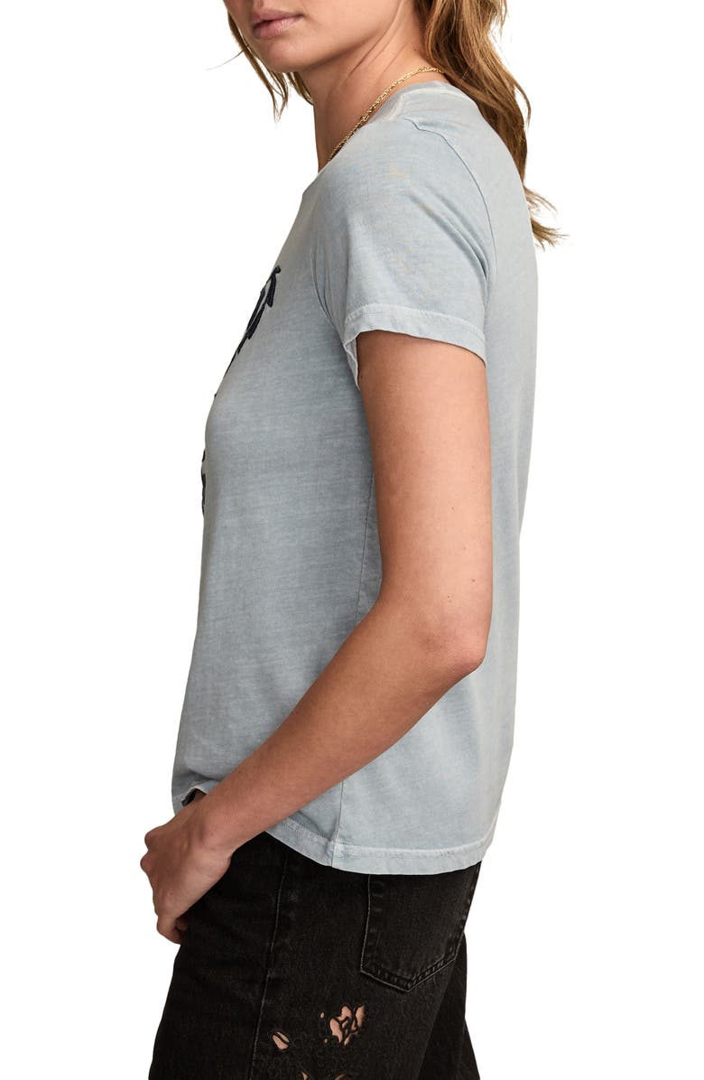 Lucky Brand Grateful Dead Denim Bear Head T-Shirt, Alternate, color, Dusty Blue