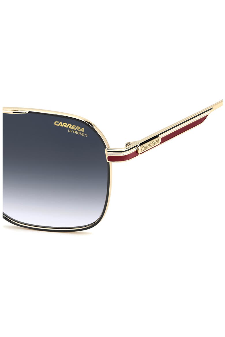 57mm Gradient Oversize Aviator Sunglasses, Alternate, color, GOLD STRIPED RED/ DK BLUE SF