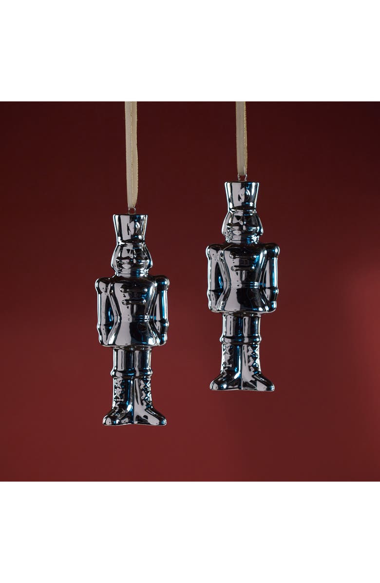 Zodax Nutcracker Ceramic Ornament, Alternate, color, Silver