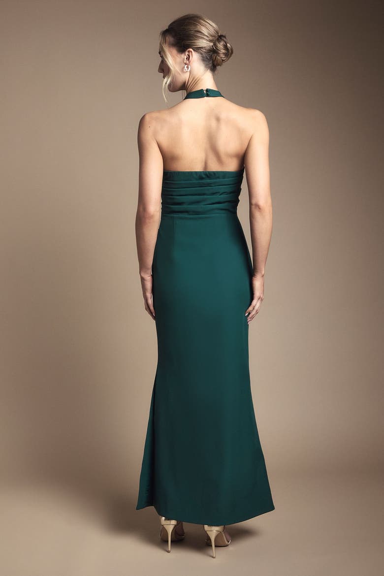 Halter Neck Maxi Dress, Alternate, color, Emerald