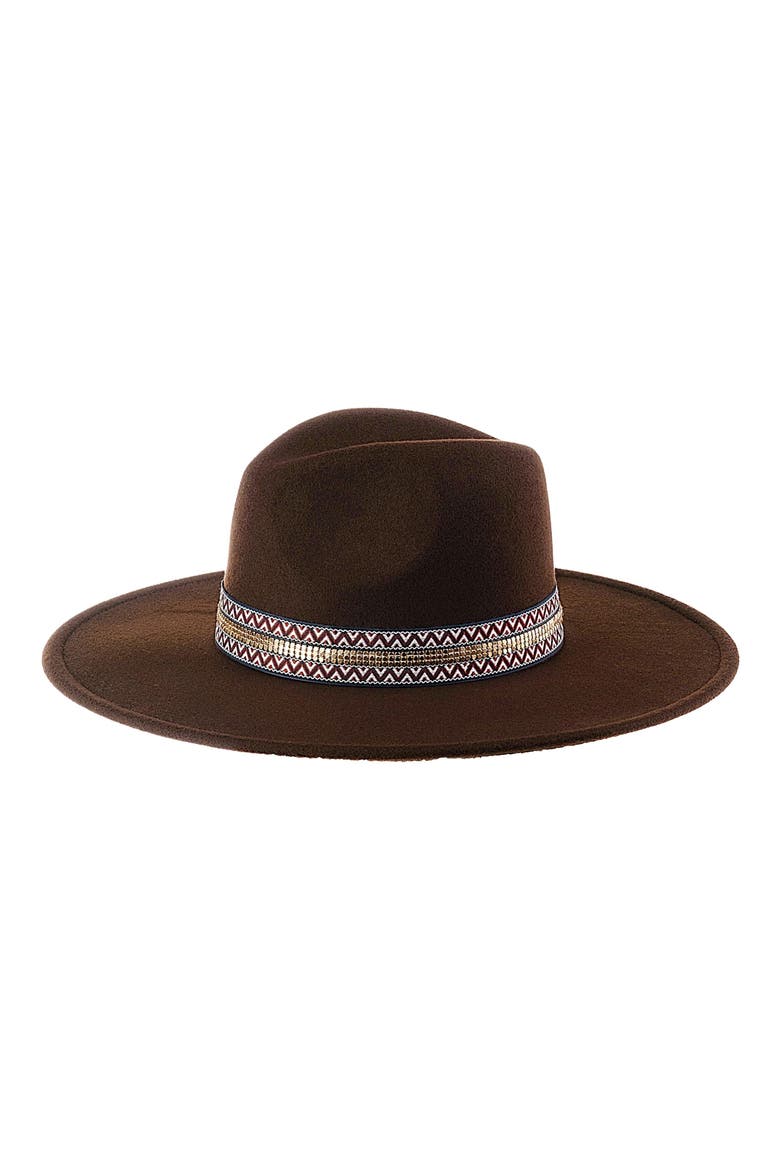 Wide Brim Felt Panama Hat, Main, color, BROWN