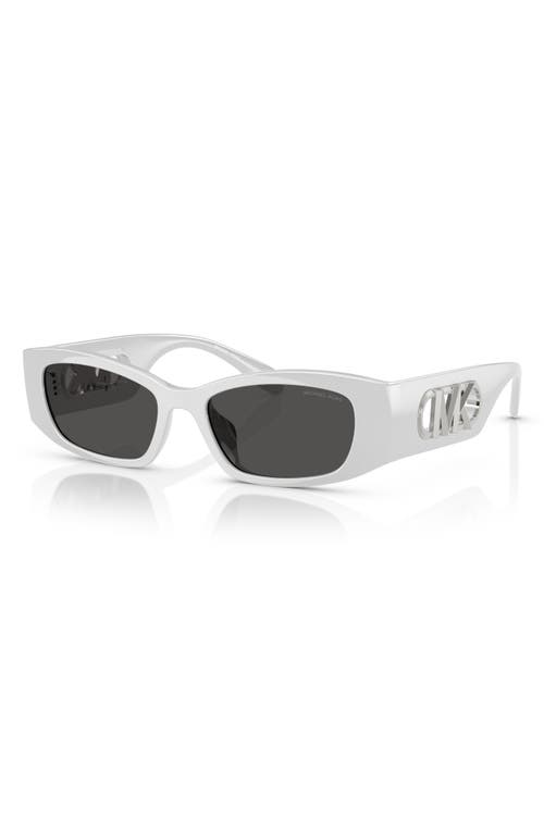 Michael Kors 52mm Irregular Sunglasses In White