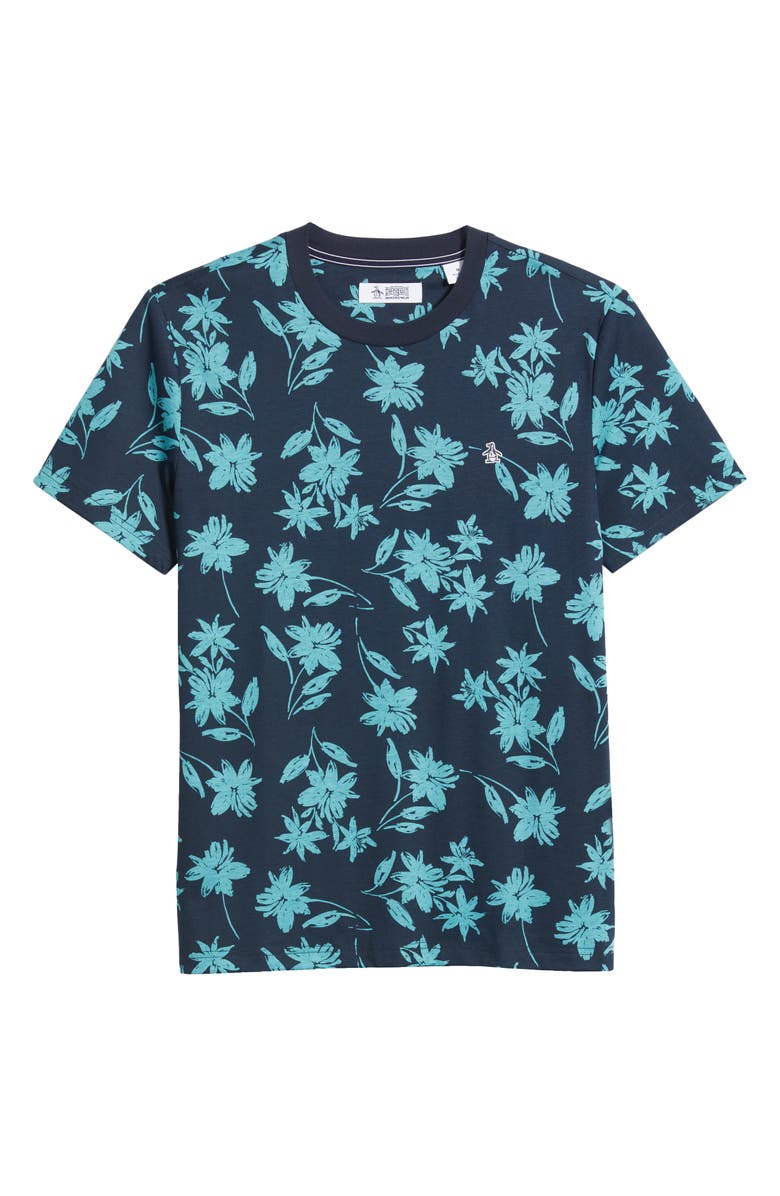 Original Penguin Floral Print T-Shirt, Alternate, color, 