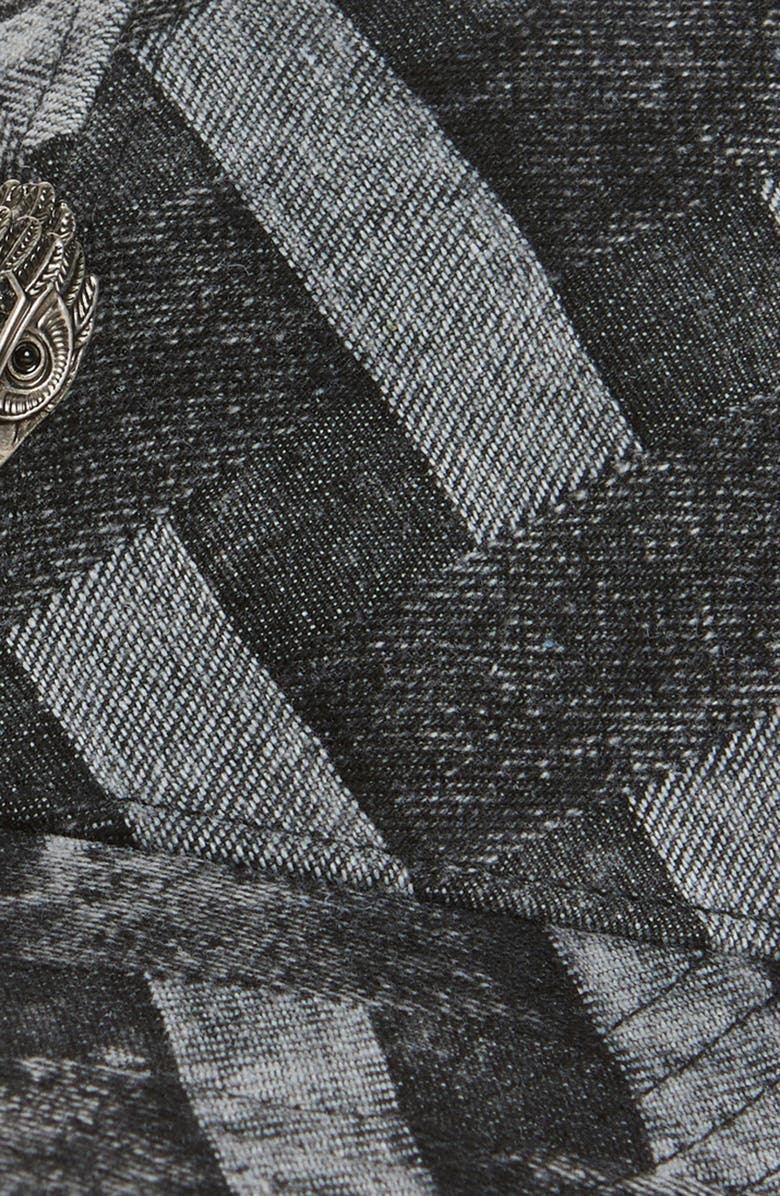 Kurt Geiger London Woven Denim Adjustable Baseball Cap, Alternate, color, Washed Black