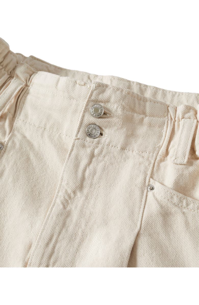 MANGO Denim Paperbag Shorts, Alternate, color, 