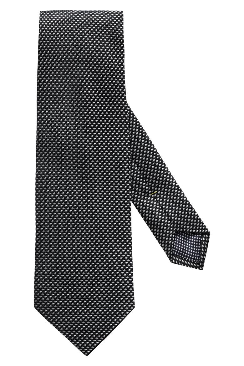 Diamond Silk Tie, Main, color, BLACK