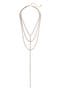 Rhinestone Layered Chain Y-Necklace