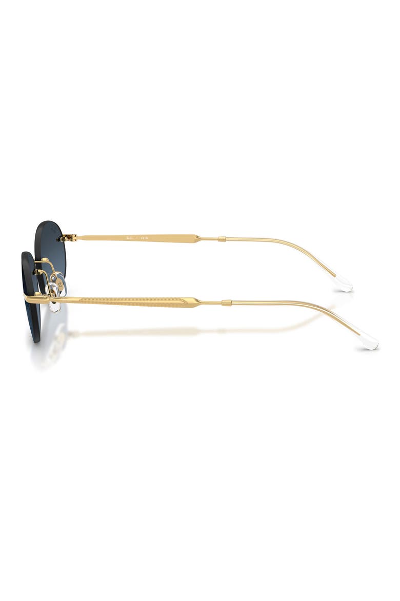 54mm Gradient Rimless Oval Sunglasses, Alternate, color, ARISTA / BLUE GRADIENT GREY