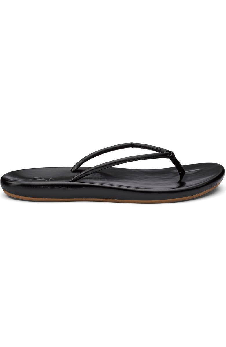 OluKai Huawai Flip Flop, Alternate, color, Black / Black