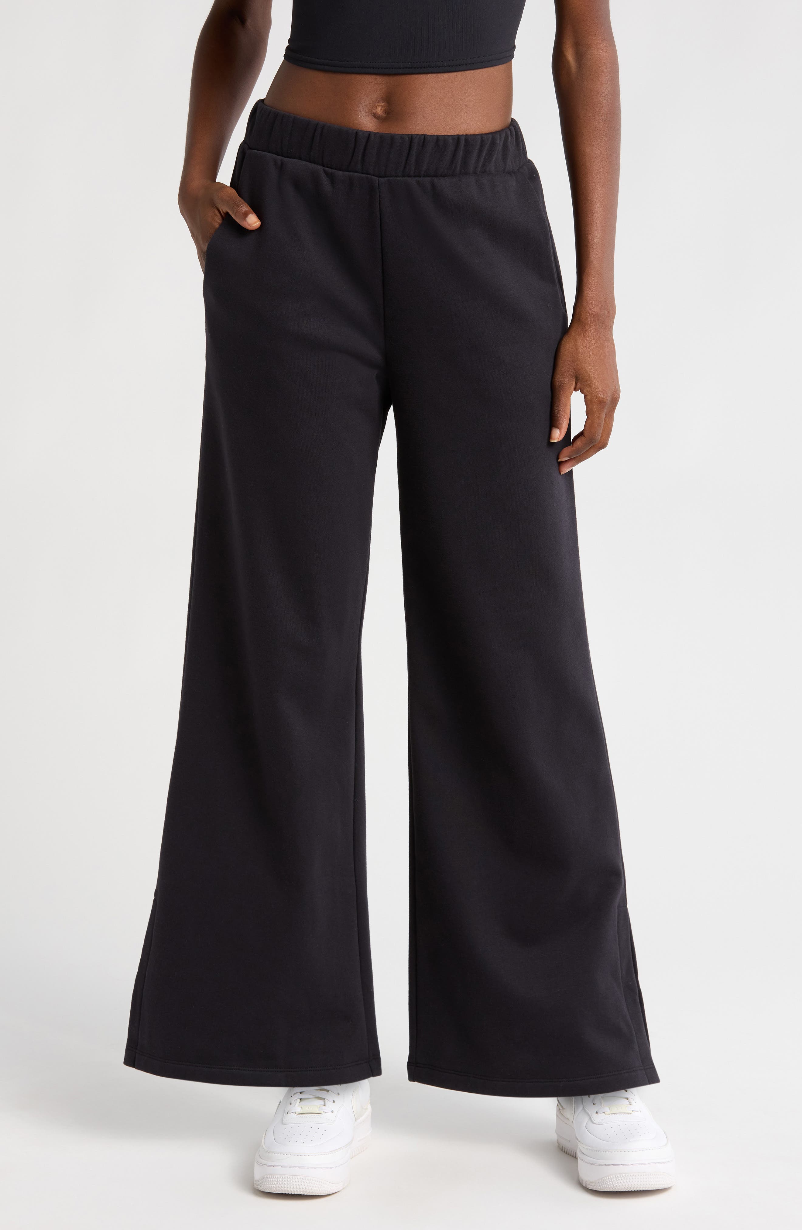 Beyond Yoga Open Ended Mid Rise Wide Leg Pants