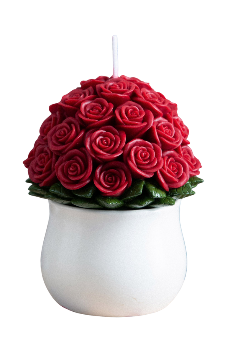 Southlake gifts Rose Bouquet Scented Candle, Alternate, color, Dark Red Rose
