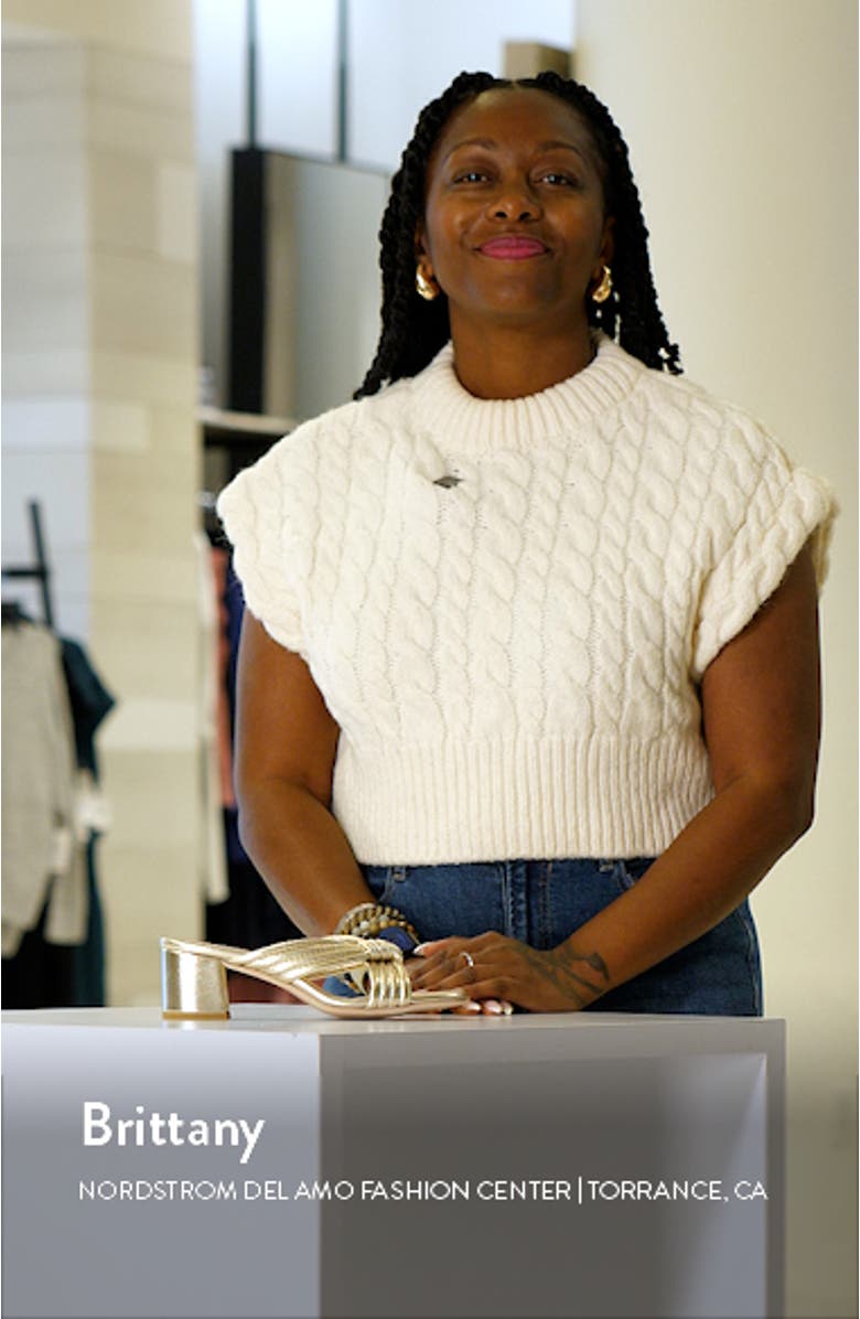 Imani Metallic Slide Sandal, sales video thumbnail