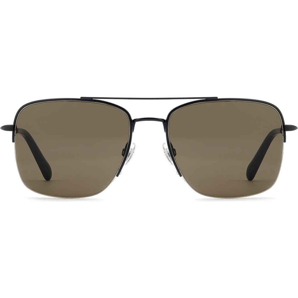 Fossil 57mm Rectangular Sunglasses In Brown