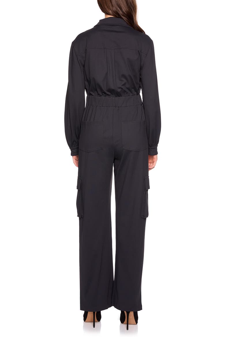 Long Sleeve Cargo Jumpsuit, Alternate, color, ONYX