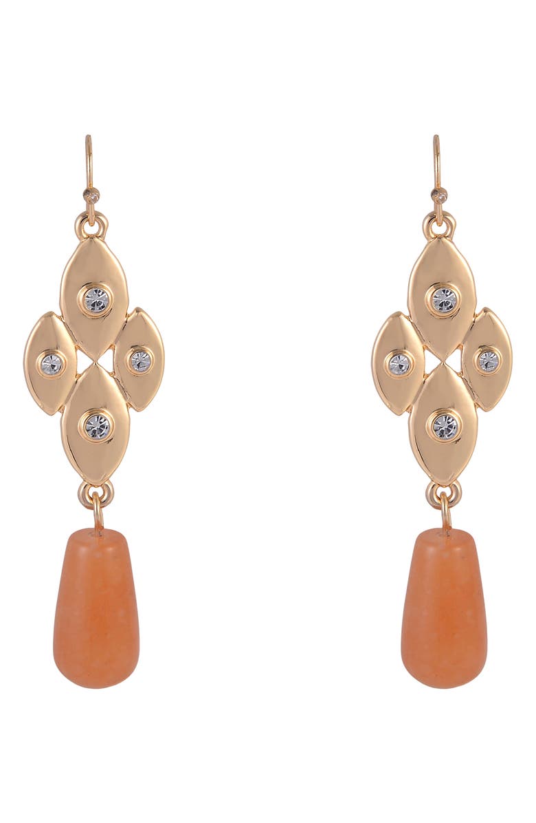 Rachel Roy Crystal & Aventurine Drop Earrings, Alternate, color, Pink