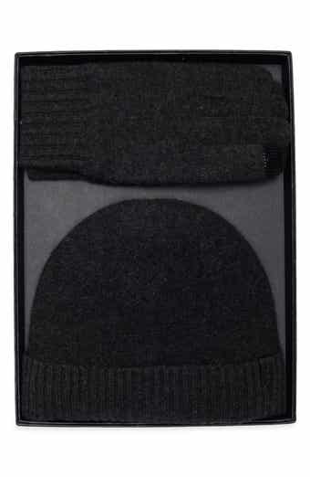 Wool & Cashmere Beanie & Touchscreen Gloves Set