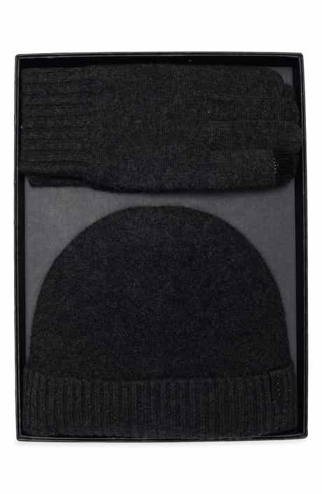 Wool & Cashmere Beanie & Touchscreen Gloves Set