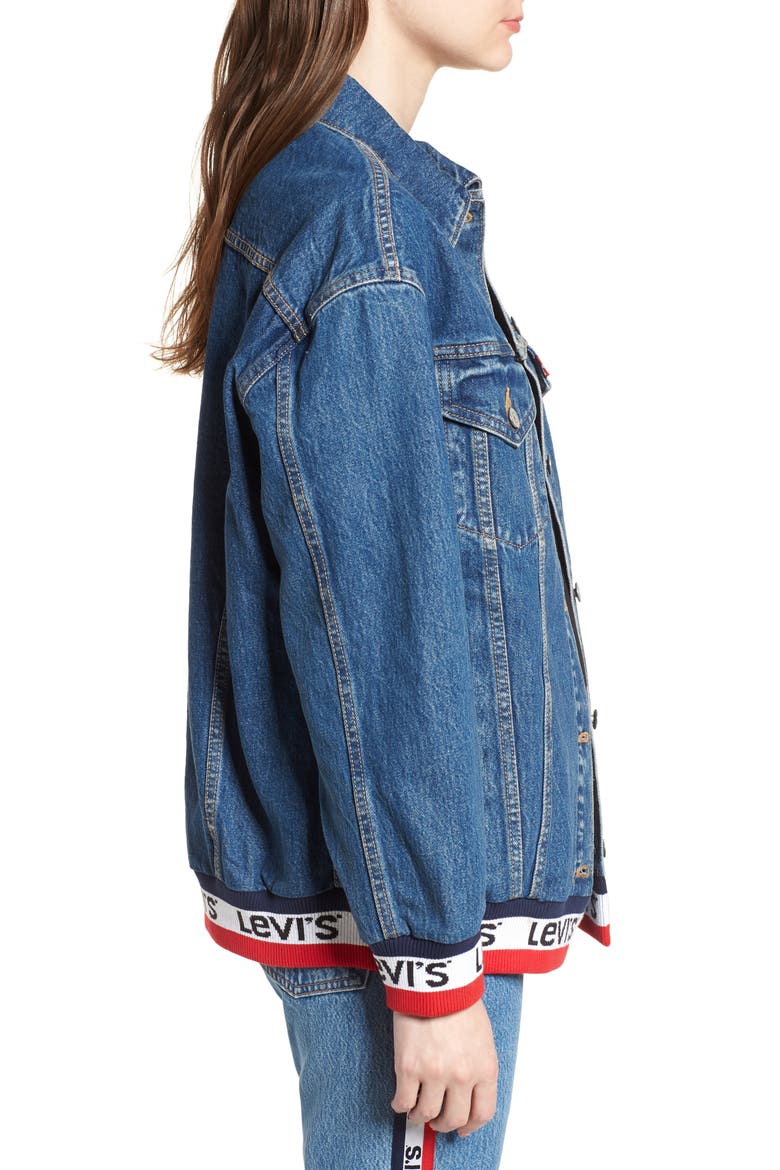 Levi's® Sport Tape Baggy Trucker Denim Jacket, Alternate, color, GOOD SPORT