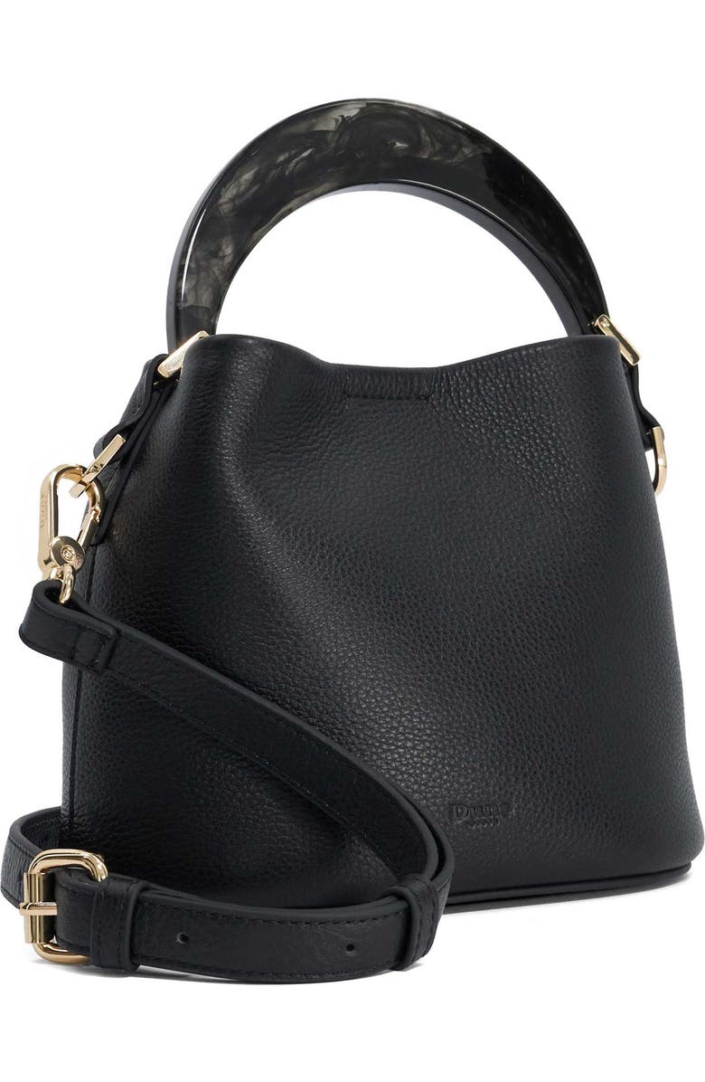 Dune London Dharla Leather Top Handle Bag, Alternate, color, Black