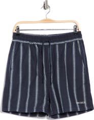 Les Deux Lawson Stripe Cotton Drawstring Shorts