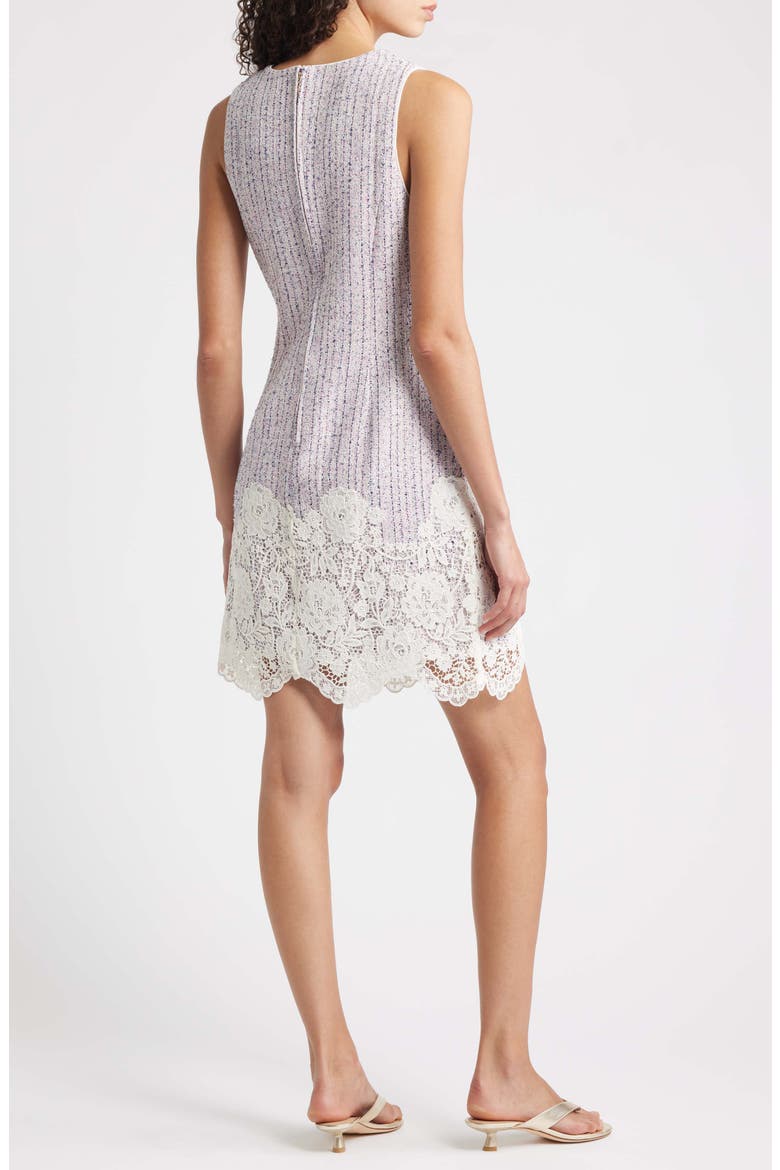 Sharone Lace Bouclé Sheath Dress, Alternate, color, PINK BLISS BLUSHING BOUCLE