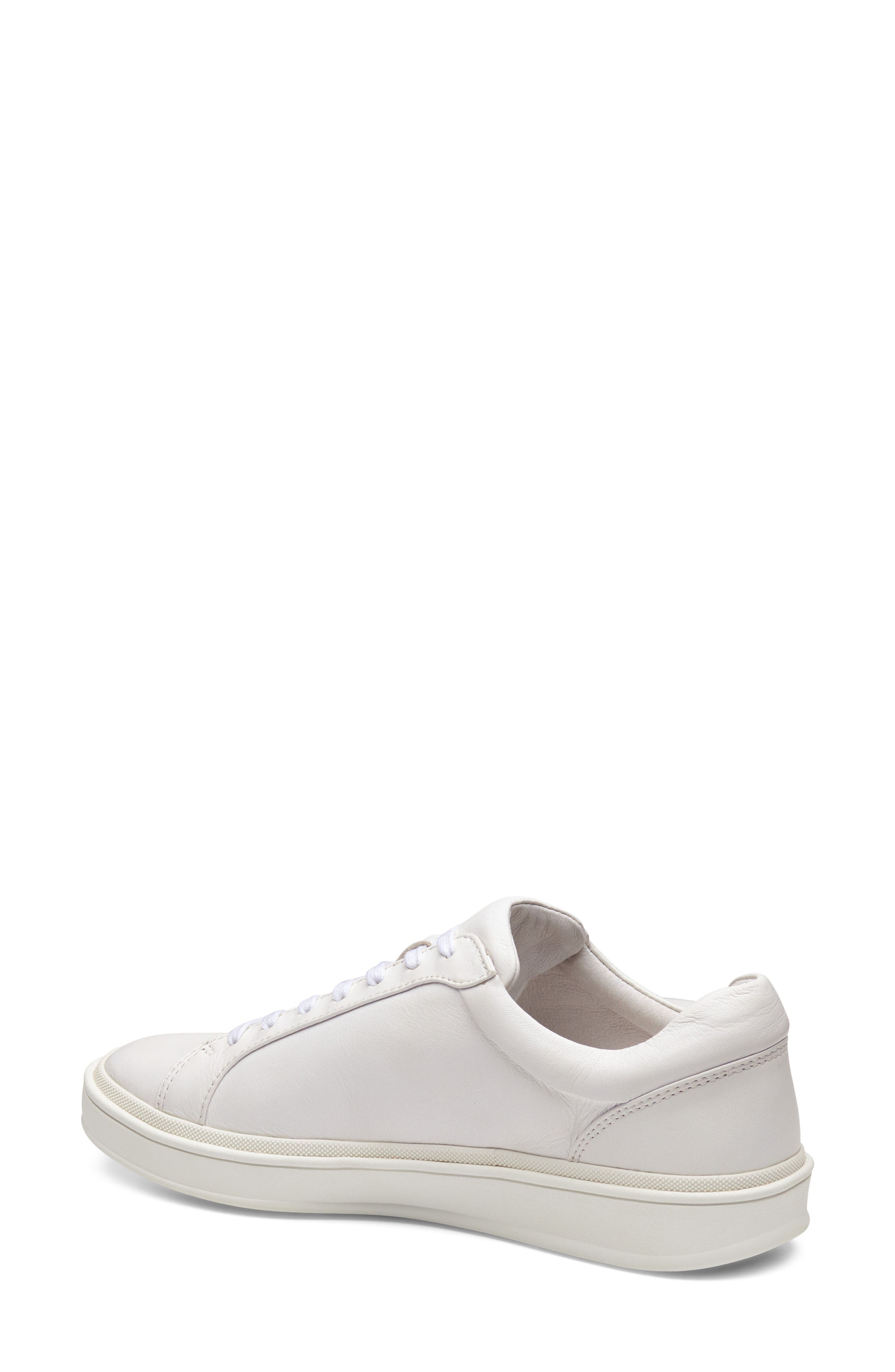 Johnston & Murphy Ashley Sneaker, Alternate, color, White Glove Leather